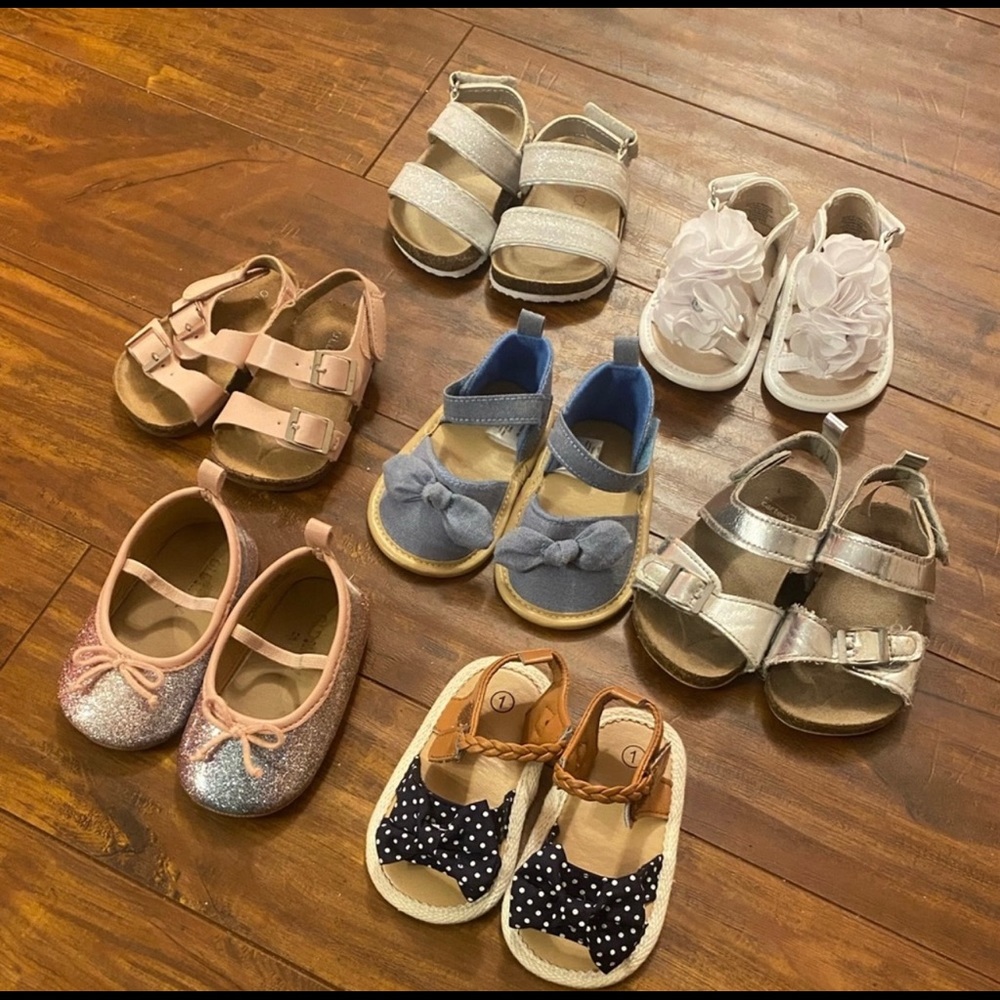 Lot of baby girl shoes